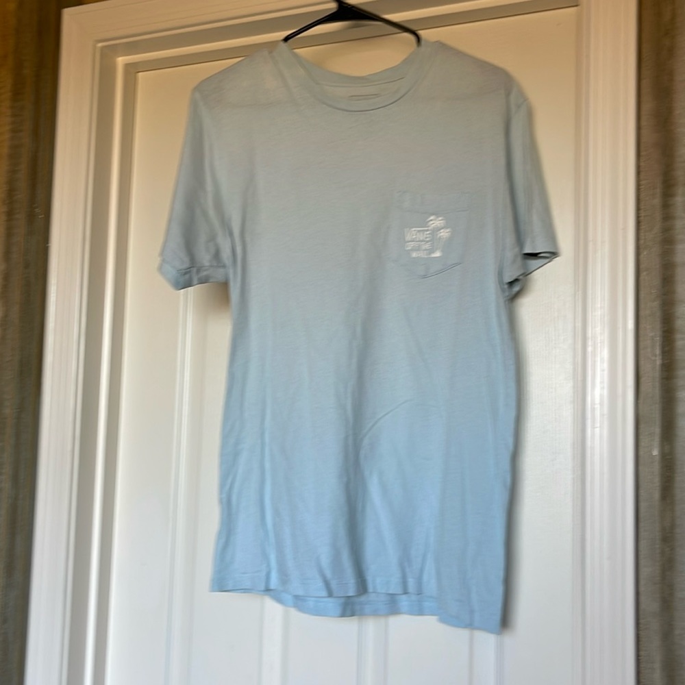 Men’s T-shirt, vans size medium light blue